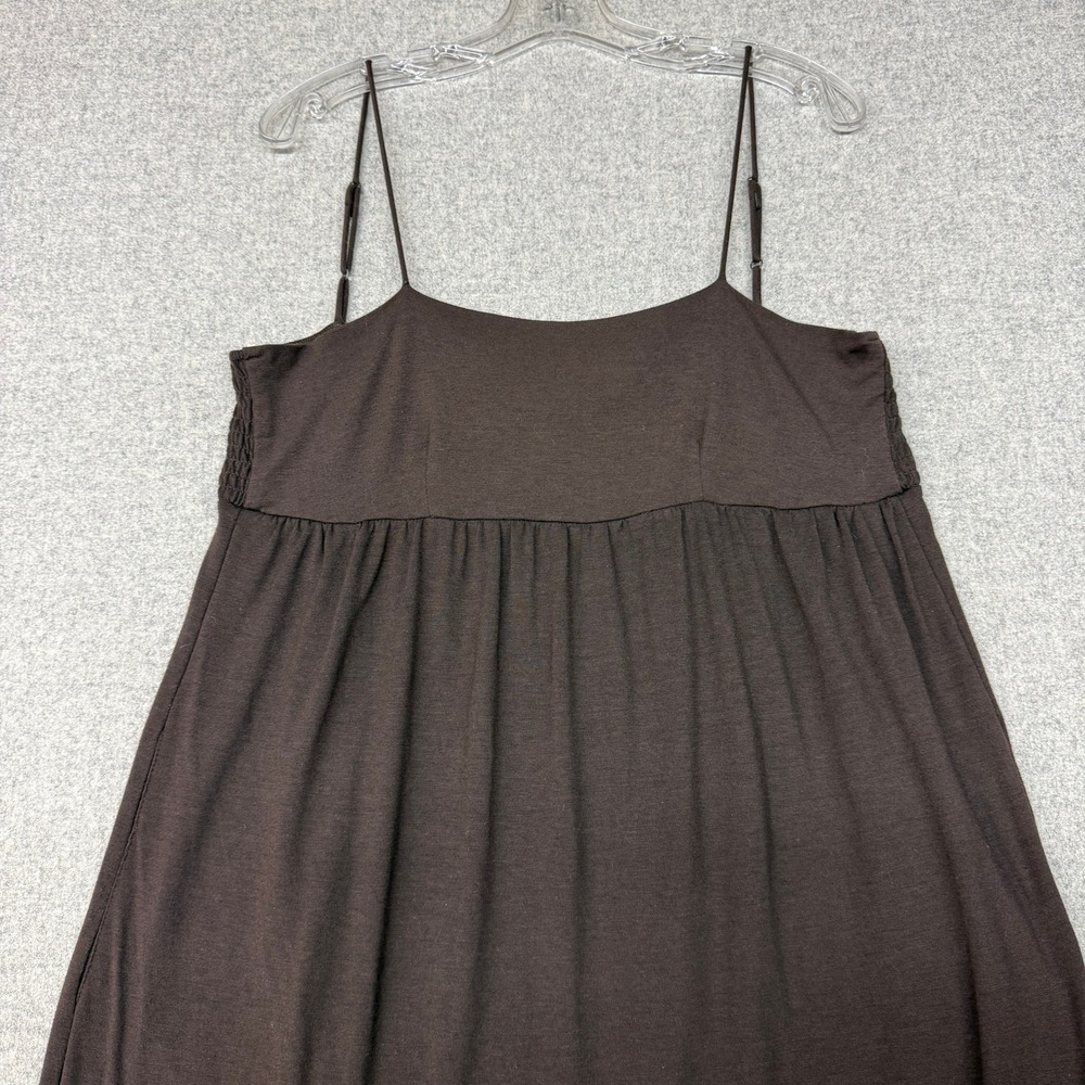 Mossimo Supply Co Sleeveless Mini Dress L Brown Empire Waist Smocked Strappy